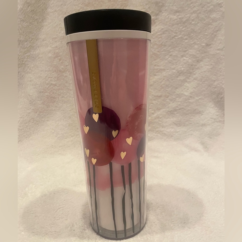 Starbucks vintage Pink and Purple Tumbler with Heart Design